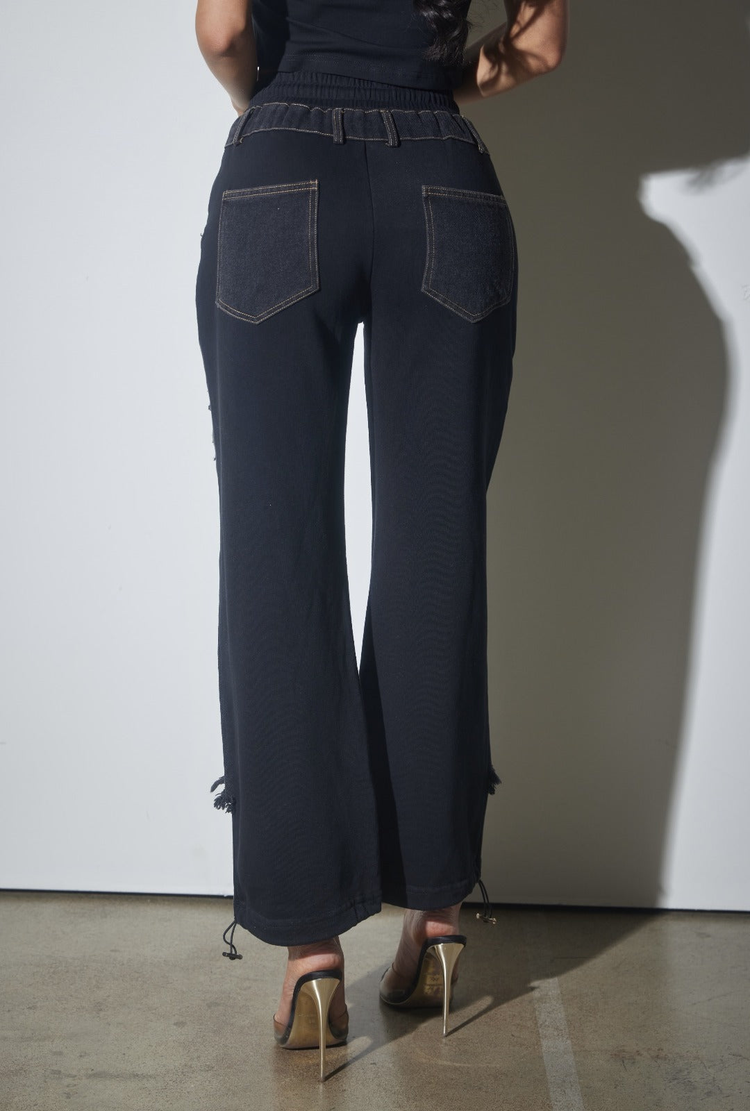 Vicky Ripped Joggers Distressed Denim