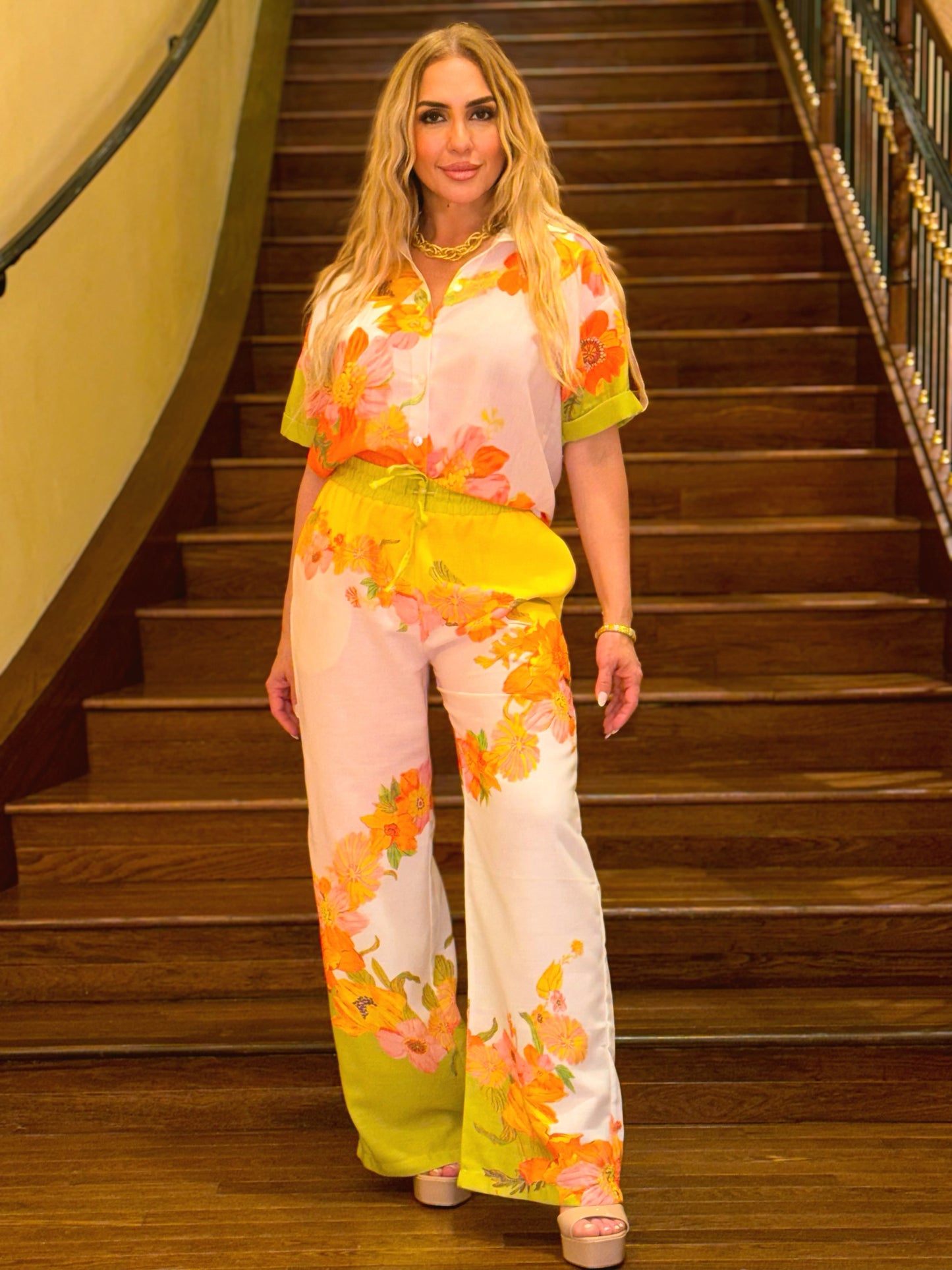 Julia Two Piece Set Floral Pants + Top