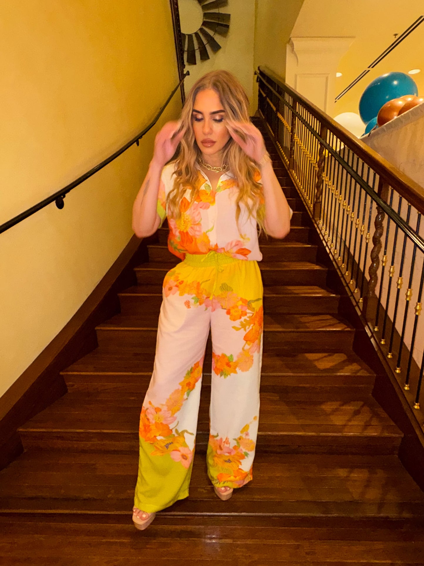 Julia Two Piece Set Floral Pants + Top