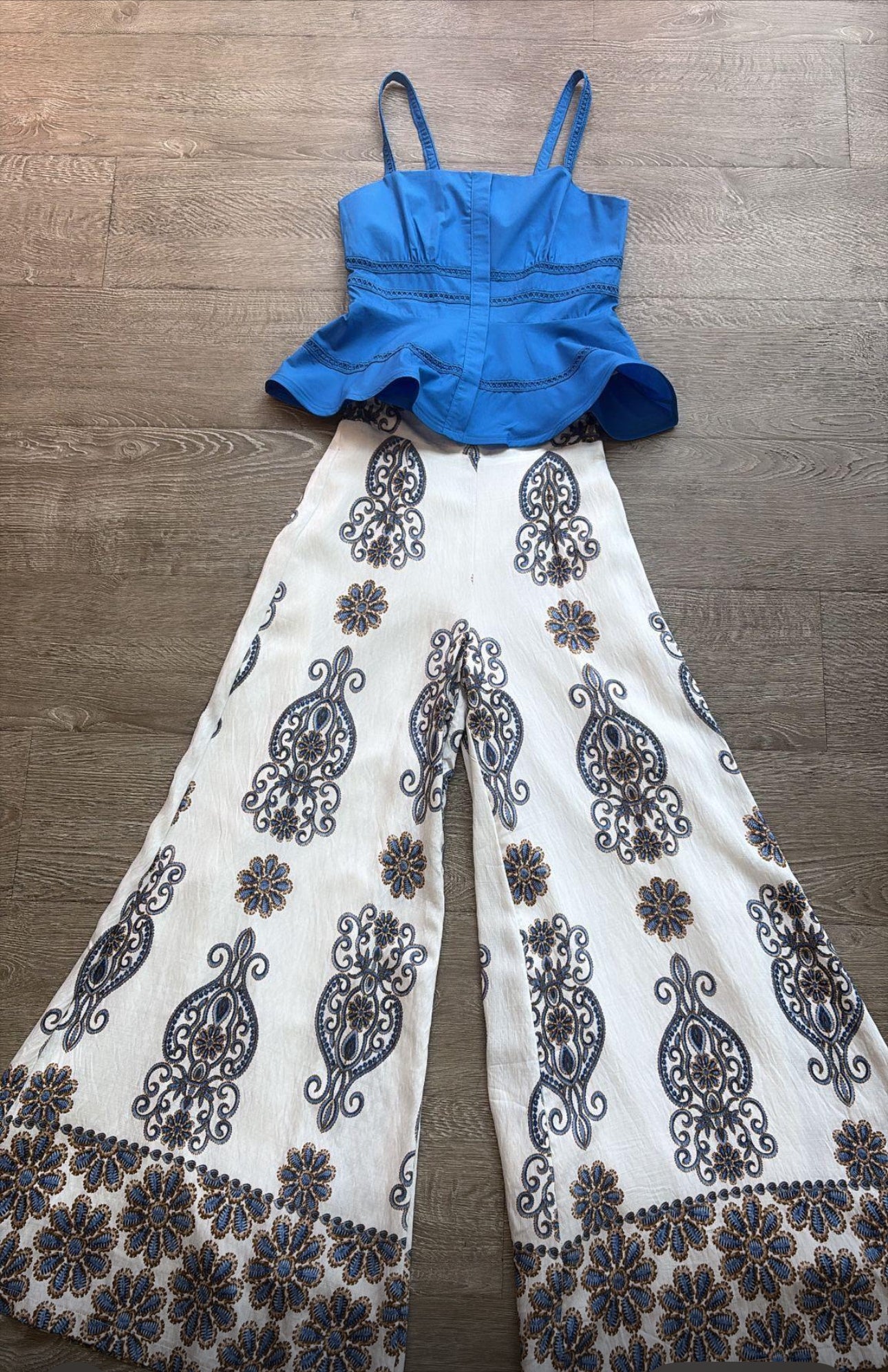 Francis Linen Pants Flared BLUE