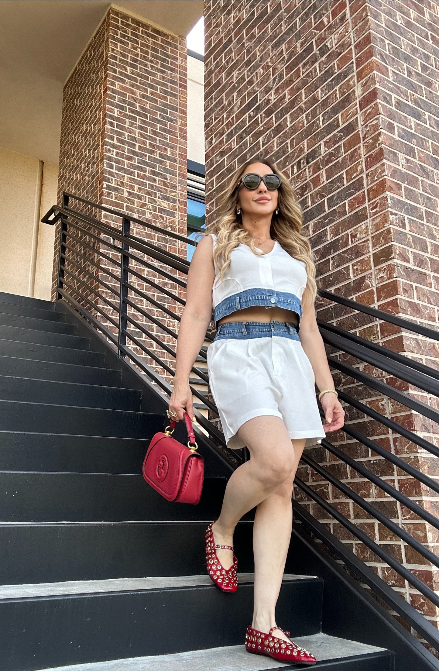 Kendra Two Piece Set Shorts + Vest