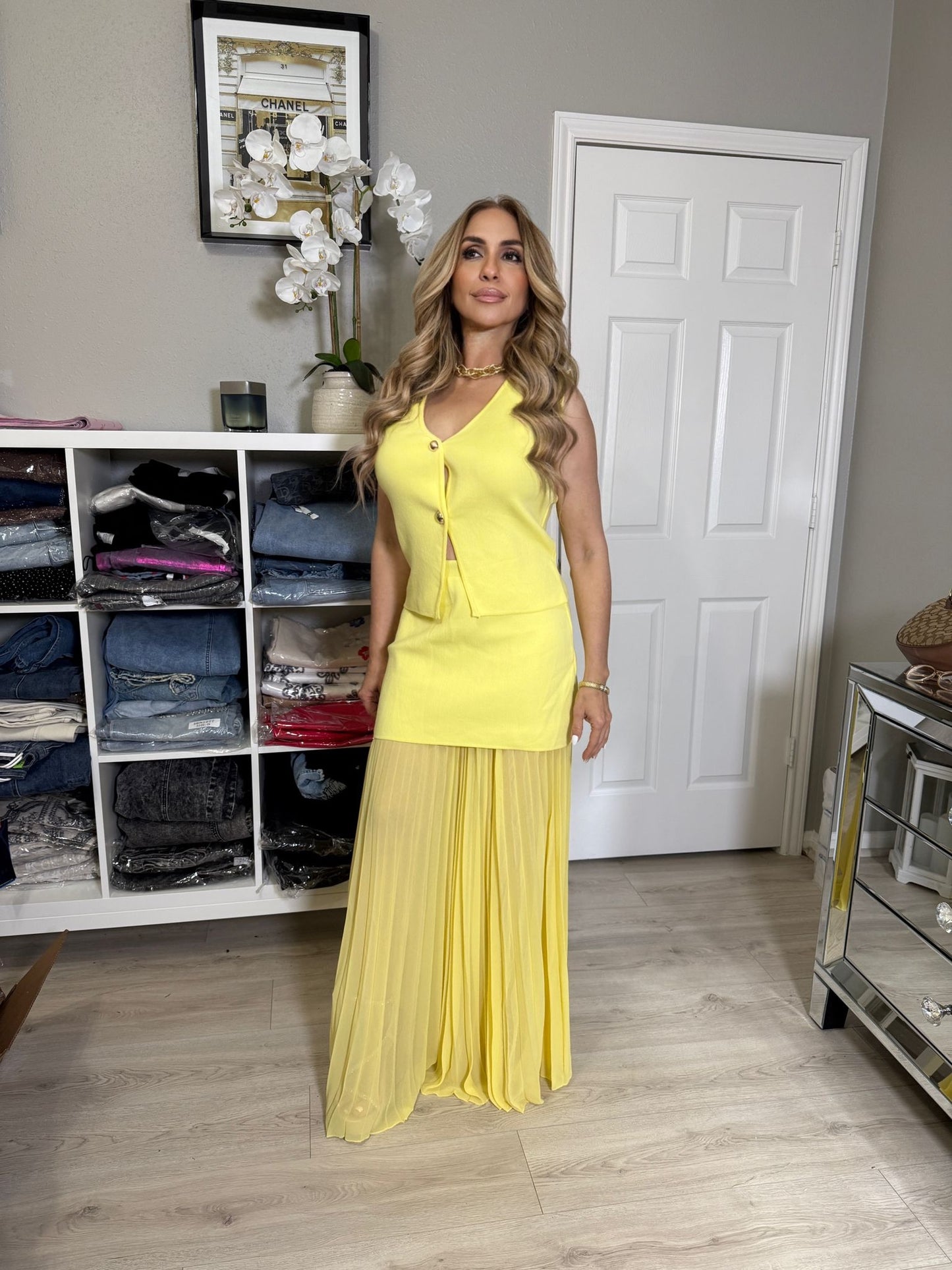 Irina Two Piece Set Long Skirt + Top Elegant