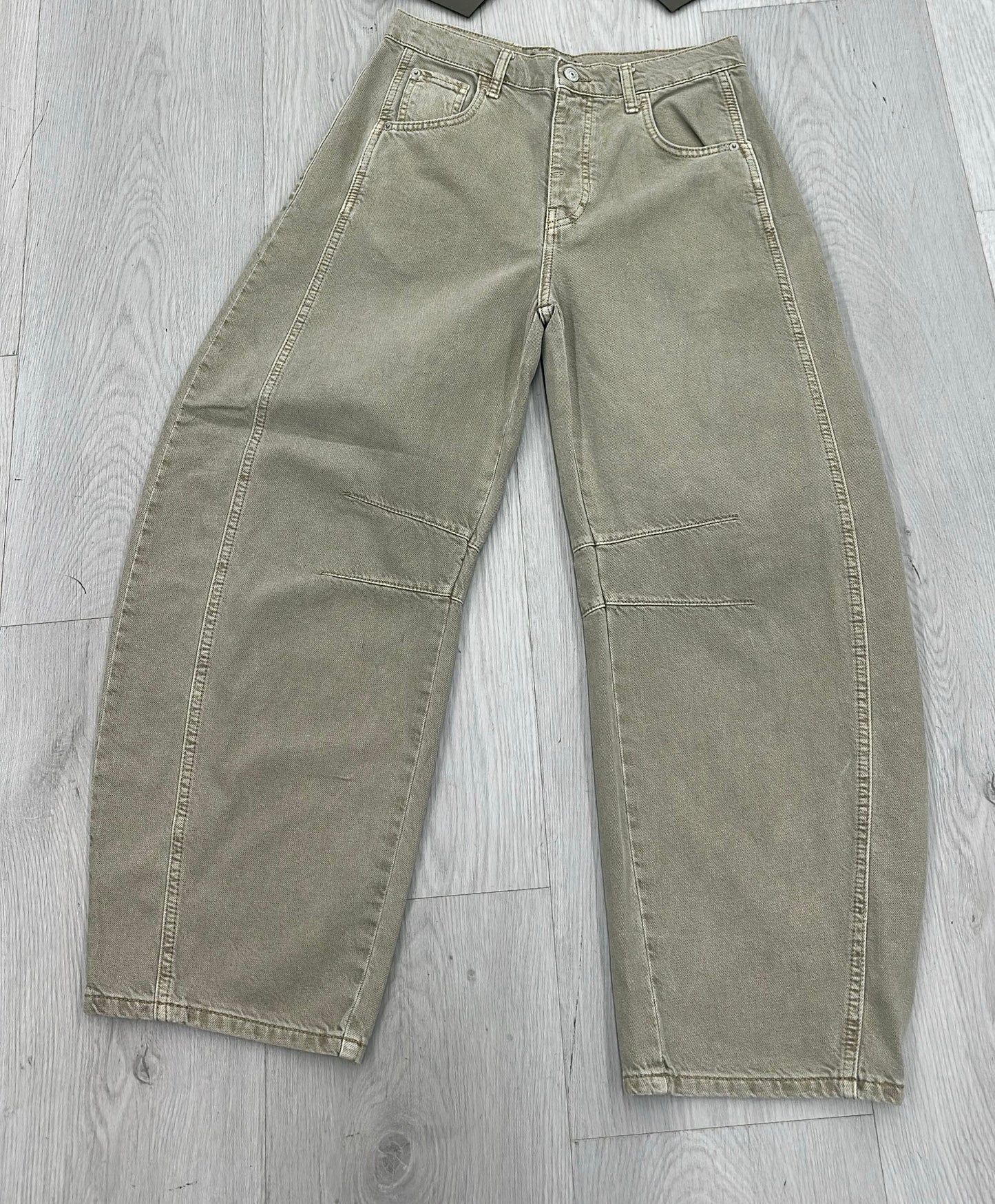 Olive Barrel Pants