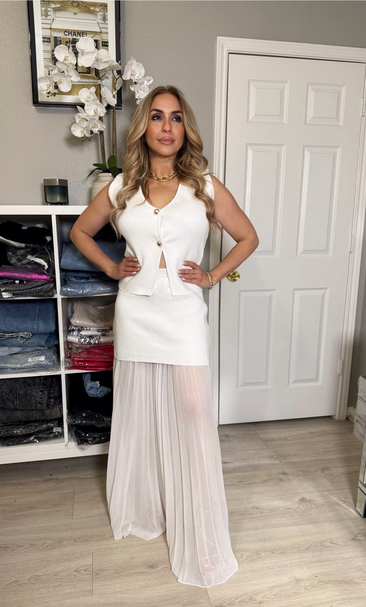 Irina Two Piece Set Long Skirt + Top Elegant