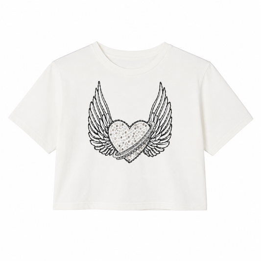 Heart Angel Cropped Top
