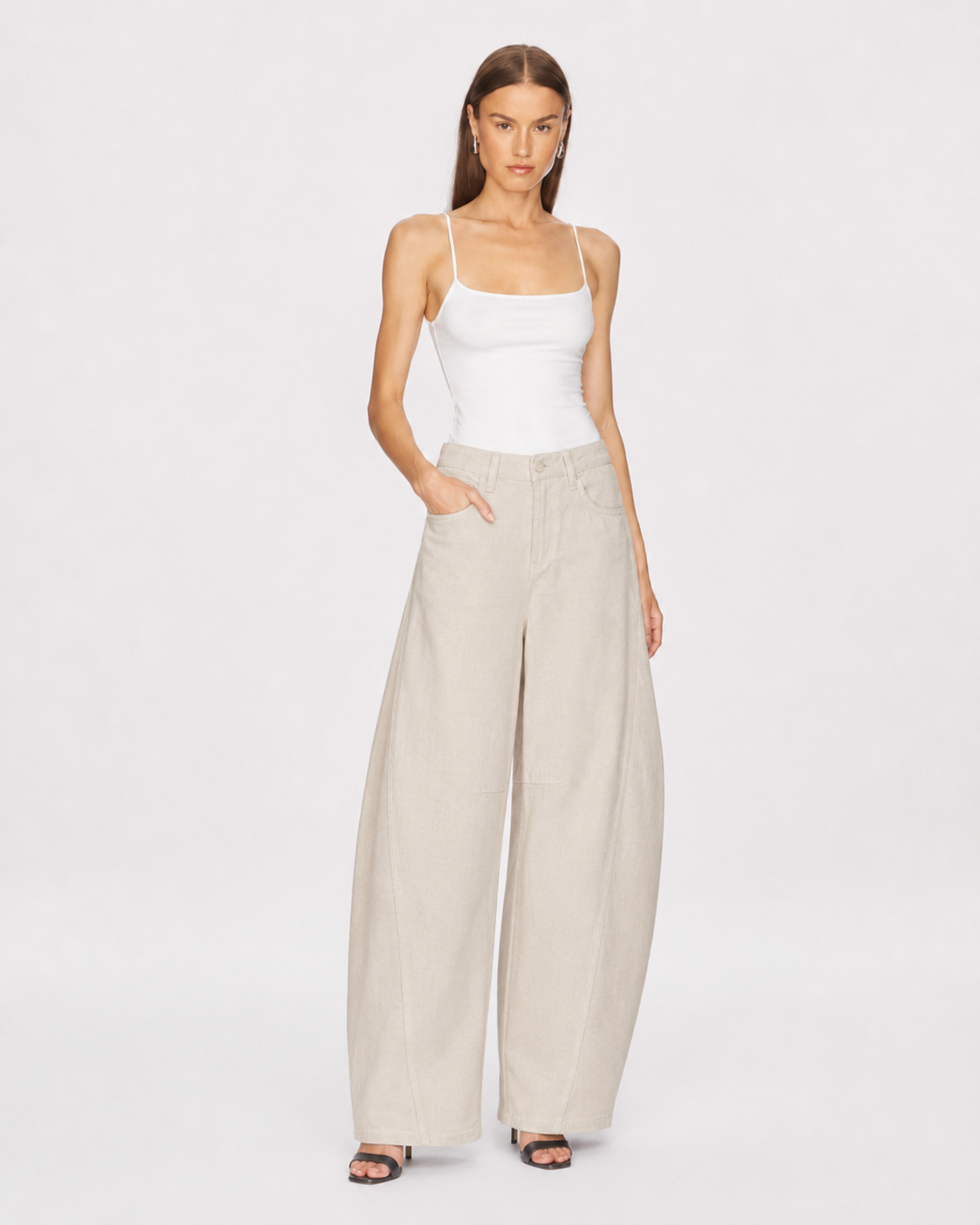 Cristina  Barrel Linen Pants