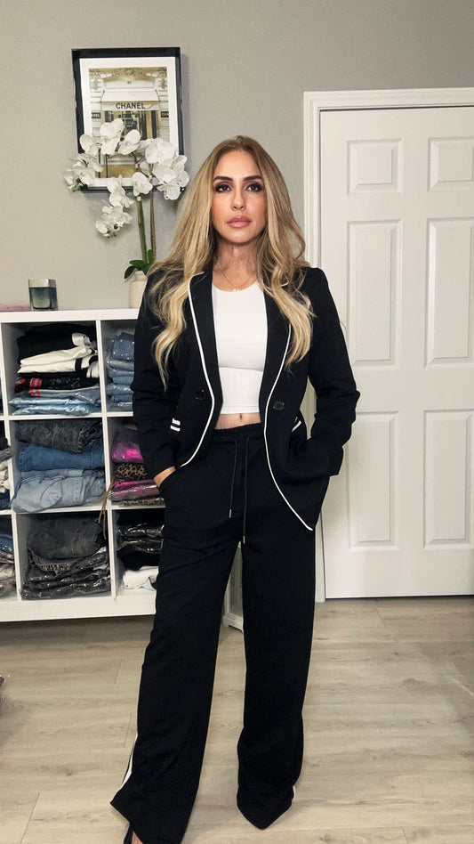 Carmela Two Piece Set Black Blazer + Pants