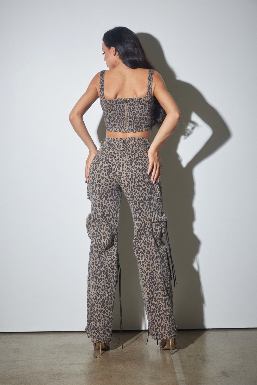 Doja Corset Crop Top Animal Print