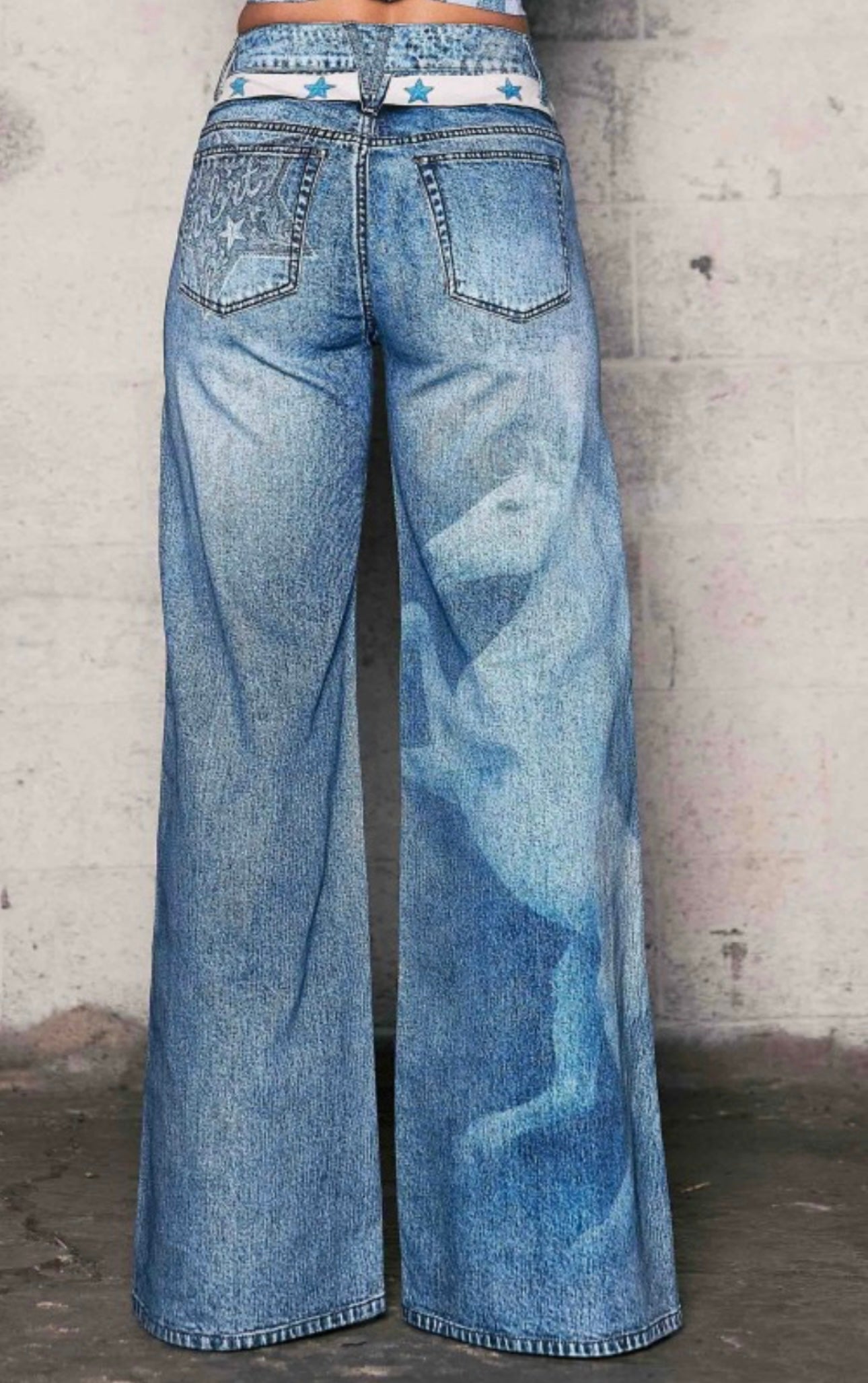 Faith Horse Denim Two-Piece Set