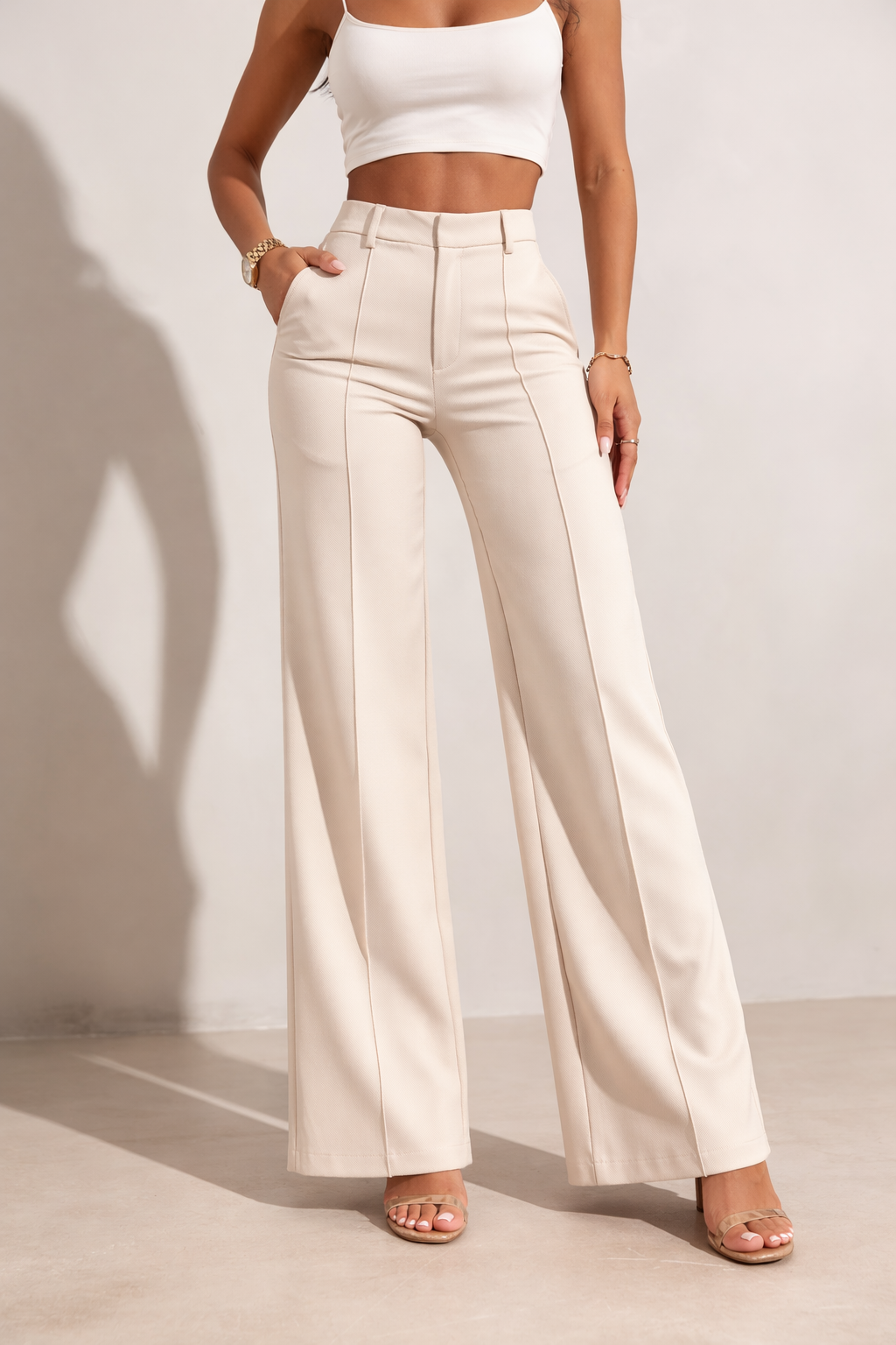 Torrance High Waist Wide Leg Pants – Tailored Elegant Trousers