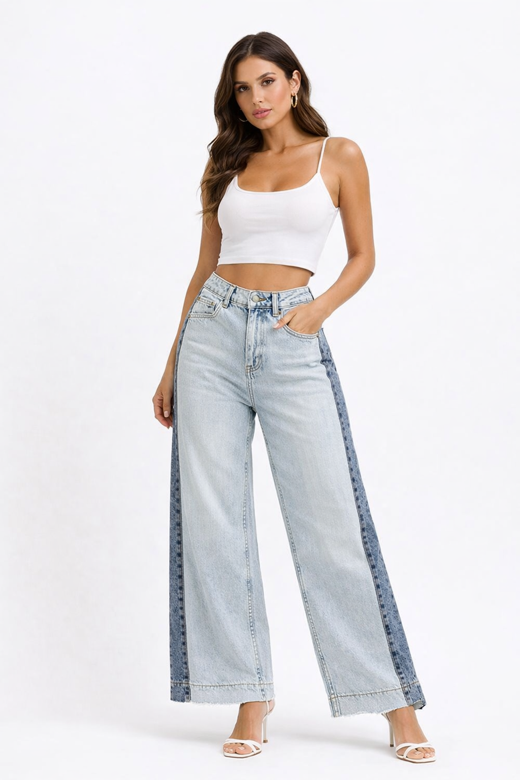 Katerina Denim Pants Double Tone
