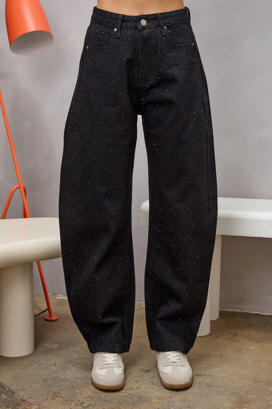 Zoha Barrel Embellished Jeans