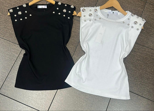 Silver Studs Top