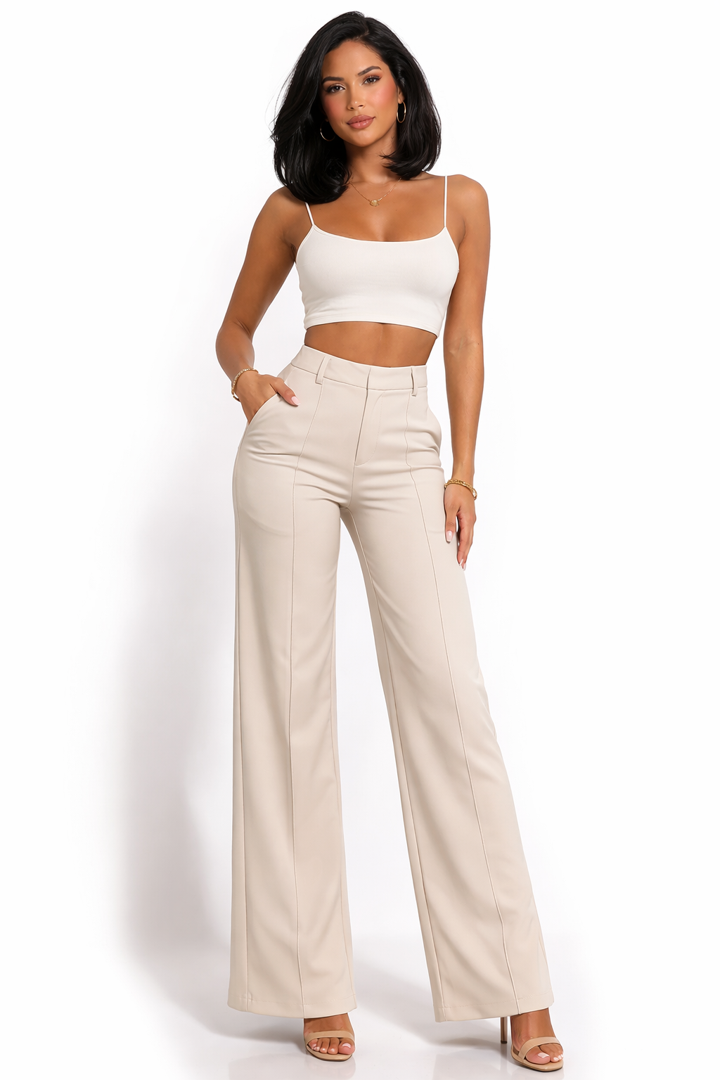 Torrance High Waist Wide Leg Pants – Tailored Elegant Trousers
