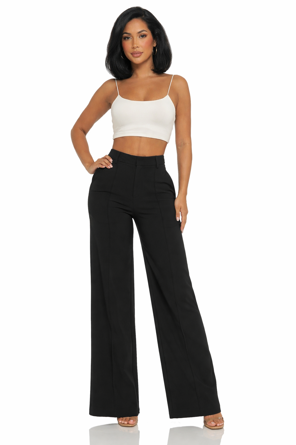 Torrance High Waist Wide Leg Pants – Tailored Elegant Trousers