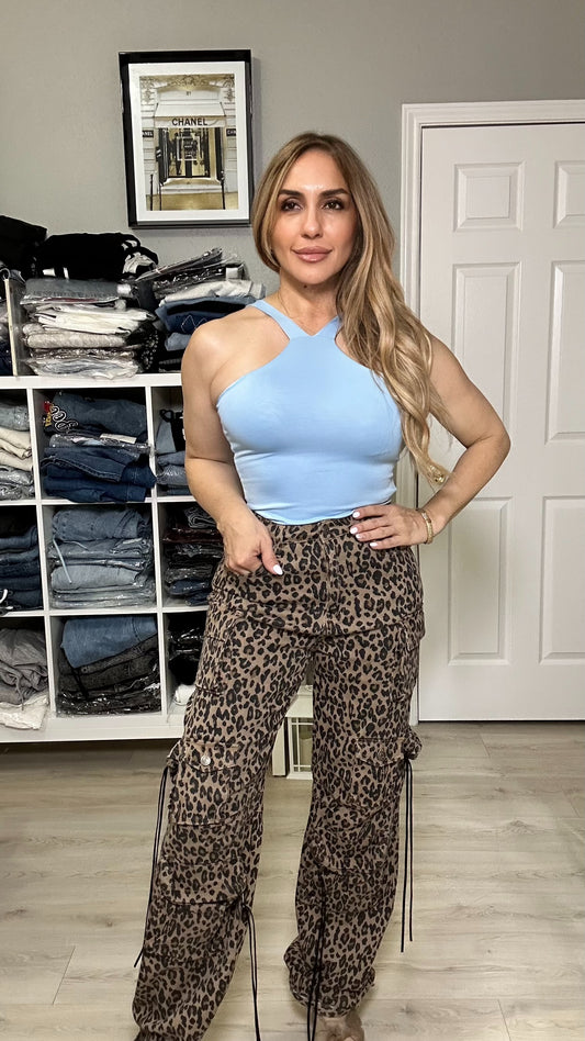 Doja Cargo Pants Animal Print Full Stretch