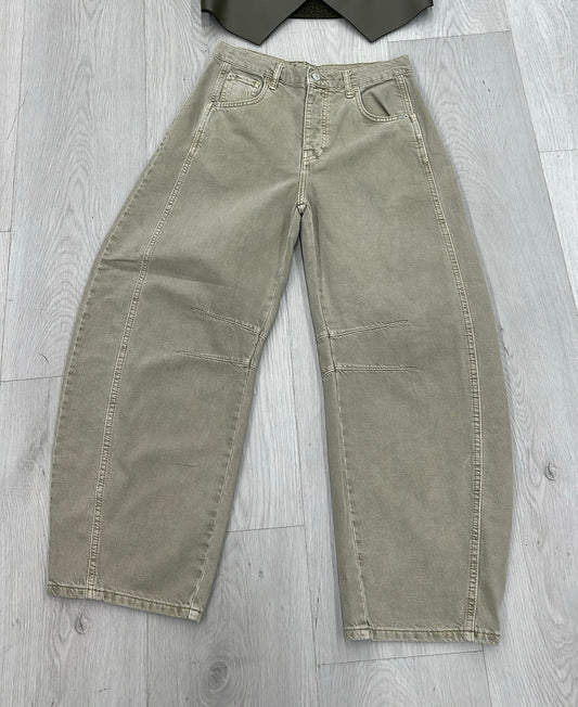 Olive Barrel Pants