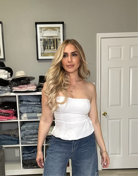 Antonella White Bubble Top Stretch
