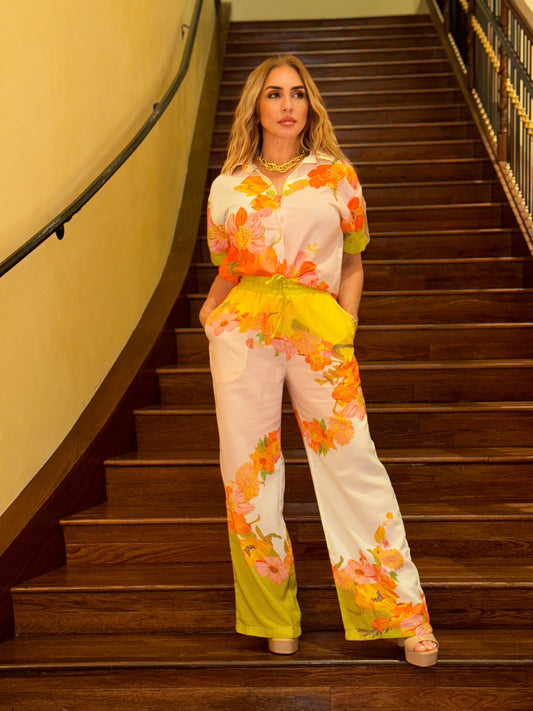 Julia Two Piece Set Floral Pants + Top