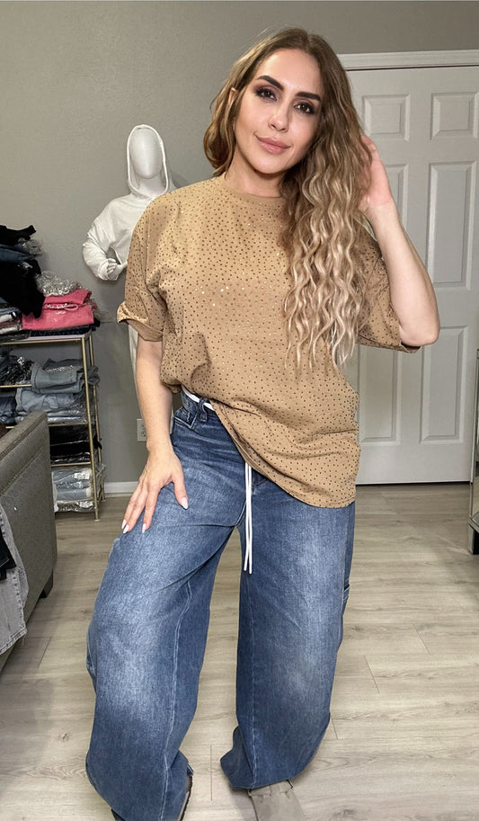 Susie Viral Stud Oversize T-shirt