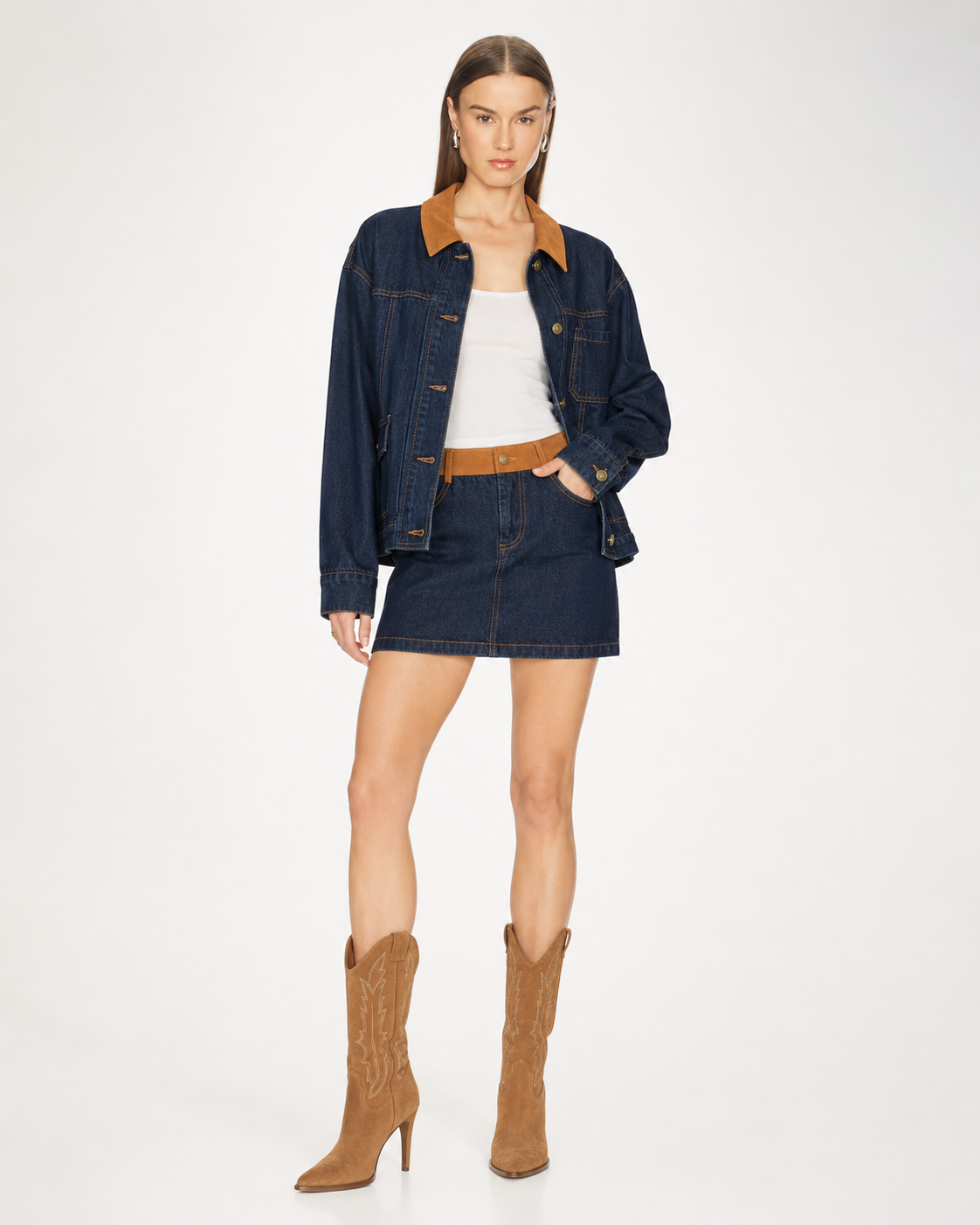 Payton Denim Two-Piece Set