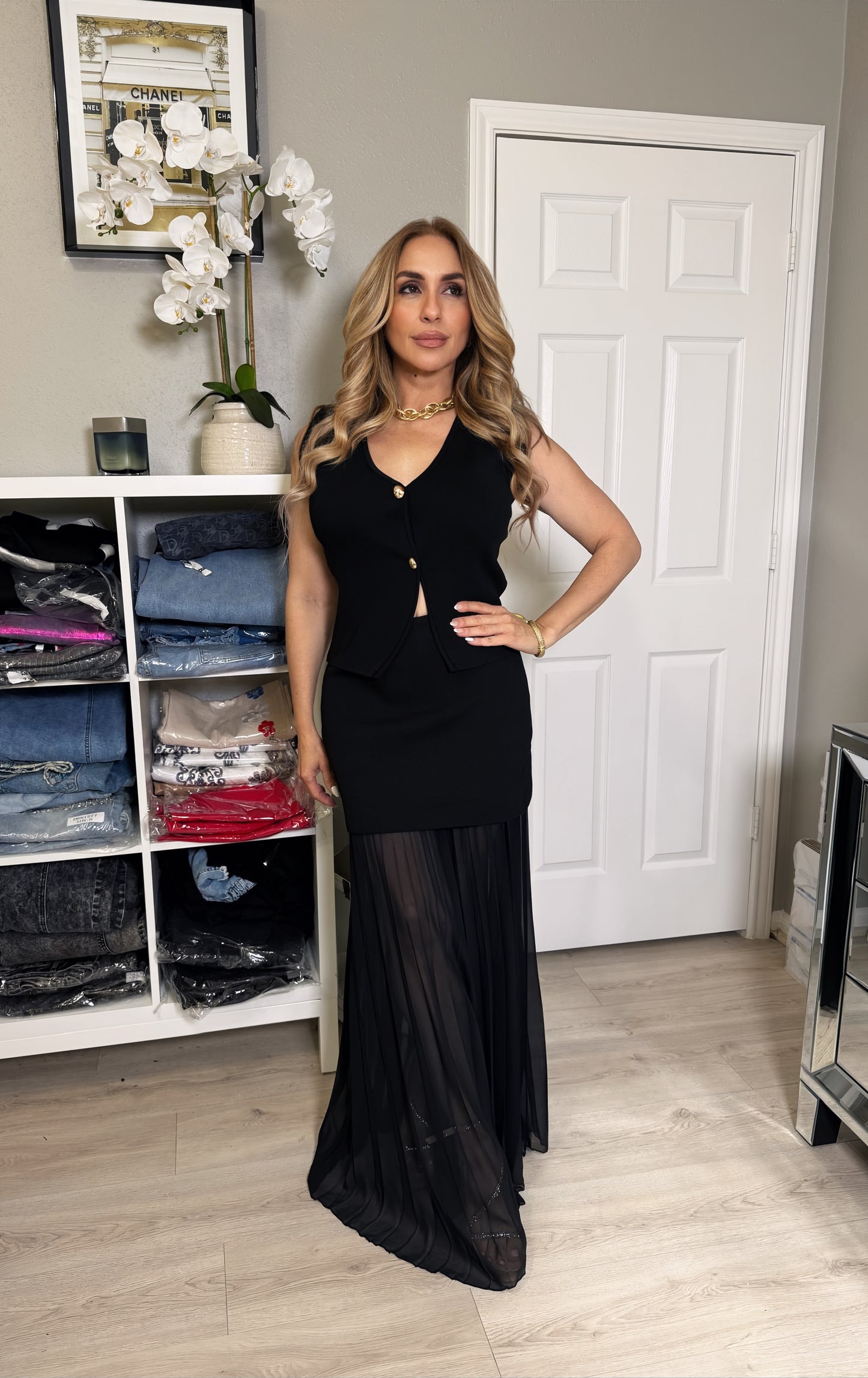 Irina Two Piece Set Long Skirt + Top Elegant